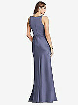 Rear View Thumbnail - French Blue Cowl-Neck Maxi Tank Dress - Nova