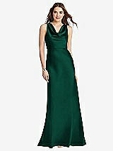 Front View Thumbnail - Hunter Green Cowl-Neck Maxi Tank Dress - Nova