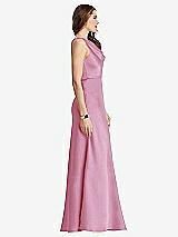 Side View Thumbnail - Powder Pink Cowl-Neck Maxi Tank Dress - Nova