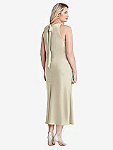 Alt View 3 Thumbnail - Champagne Tie Neck Cutout Midi Tank Dress - Lou