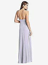 Rear View Thumbnail - Silver Dove High Neck Chiffon Maxi Dress with Front Slit - Lela