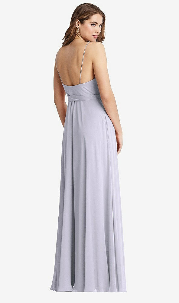 Back View - Silver Dove Chiffon Maxi Wrap Dress with Sash - Cora