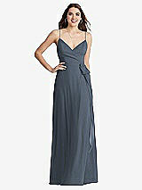 Front View Thumbnail - Silverstone Chiffon Maxi Wrap Dress with Sash - Cora