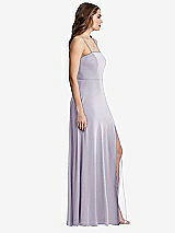 Side View Thumbnail - Moondance Square Neck Chiffon Maxi Dress with Front Slit - Elliott