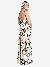 Alt View 2 Thumbnail - Palm Beach Print Square Neck Chiffon Maxi Dress with Front Slit - Elliott