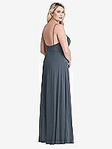 Alt View 2 Thumbnail - Silverstone Square Neck Chiffon Maxi Dress with Front Slit - Elliott