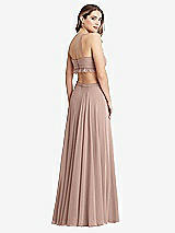 Rear View Thumbnail - Neu Nude Ruffled Chiffon Cutout Maxi Dress - Jessie