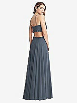 Rear View Thumbnail - Silverstone Ruffled Chiffon Cutout Maxi Dress - Jessie