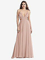 Front View Thumbnail - Toasted Sugar Ruffled Chiffon Cutout Maxi Dress - Jessie