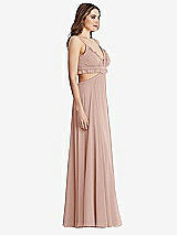 Side View Thumbnail - Toasted Sugar Ruffled Chiffon Cutout Maxi Dress - Jessie