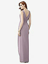 Rear View Thumbnail - Lilac Dusk Sleeveless Draped Faux Wrap Maxi Dress - Dahlia