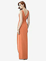 Rear View Thumbnail - Sweet Melon Sleeveless Draped Faux Wrap Maxi Dress - Dahlia