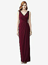 Front View Thumbnail - Cabernet Sleeveless Draped Faux Wrap Maxi Dress - Dahlia