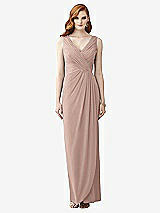 Front View Thumbnail - Neu Nude Sleeveless Draped Faux Wrap Maxi Dress - Dahlia