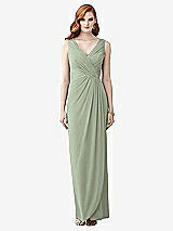 Front View Thumbnail - Sage Sleeveless Draped Faux Wrap Maxi Dress - Dahlia