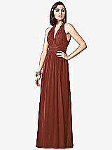 Front View Thumbnail - Auburn Moon Ruched Halter Open-Back Maxi Dress - Jada