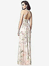 Rear View Thumbnail - Blush Garden Ruched Halter Open-Back Maxi Dress - Jada