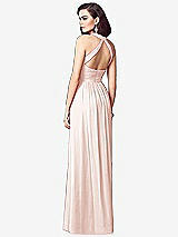 Rear View Thumbnail - Blush Ruched Halter Open-Back Maxi Dress - Jada