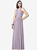 Front View Thumbnail - Lilac Haze Ruched Halter Open-Back Maxi Dress - Jada