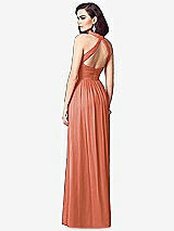 Rear View Thumbnail - Terracotta Copper Ruched Halter Open-Back Maxi Dress - Jada