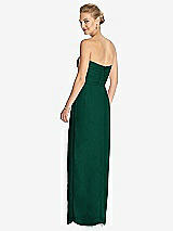 Rear View Thumbnail - Hunter Green Strapless Draped Chiffon Maxi Dress - Lila