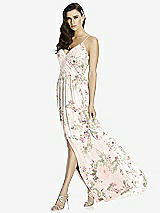 Front View Thumbnail - Blush Garden Deep V-Back Shirred Maxi Dress - Ensley