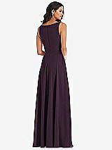 Alt View 5 Thumbnail - Aubergine Deep V-Neck Chiffon Maxi Dress