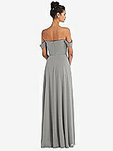 Alt View 2 Thumbnail - Chelsea Gray Off-the-Shoulder Draped Neckline Maxi Dress