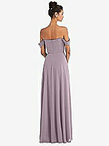 Alt View 2 Thumbnail - Lilac Dusk Off-the-Shoulder Draped Neckline Maxi Dress