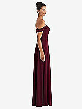 Alt View 3 Thumbnail - Cabernet Off-the-Shoulder Draped Neckline Maxi Dress