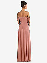 Alt View 2 Thumbnail - Desert Rose Off-the-Shoulder Draped Neckline Maxi Dress