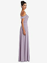 Alt View 3 Thumbnail - Lilac Haze Off-the-Shoulder Draped Neckline Maxi Dress