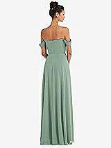 Alt View 2 Thumbnail - Seagrass Off-the-Shoulder Draped Neckline Maxi Dress