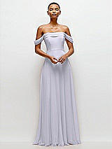 Front View Thumbnail - Silver Dove Off-the-Shoulder Draped Neckline Maxi Dress