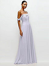 Side View Thumbnail - Silver Dove Off-the-Shoulder Draped Neckline Maxi Dress