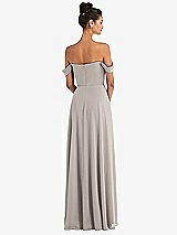 Alt View 2 Thumbnail - Taupe Off-the-Shoulder Draped Neckline Maxi Dress