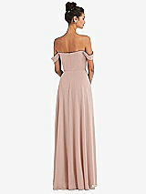 Alt View 2 Thumbnail - Toasted Sugar Off-the-Shoulder Draped Neckline Maxi Dress