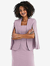 Front View Thumbnail - Suede Rose Open-Front Split Sleeve Cape Jacket