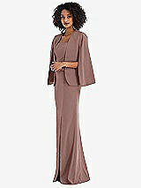 Side View Thumbnail - Sienna Open-Front Split Sleeve Cape Jacket