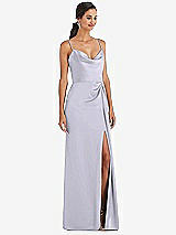 Alt View 1 Thumbnail - Silver Dove Cowl-Neck Draped Wrap Maxi Dress with Front Slit