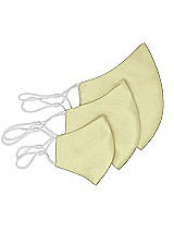 Rear View Thumbnail - Butter Yellow Satin Twill Reusable Face Mask