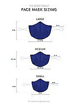 Alt View 1 Thumbnail - Cobalt Blue Satin Twill Reusable Face Mask