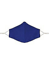 Front View Thumbnail - Cobalt Blue Satin Twill Reusable Face Mask