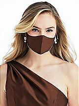 Alt View 2 Thumbnail - Cognac Satin Twill Reusable Face Mask