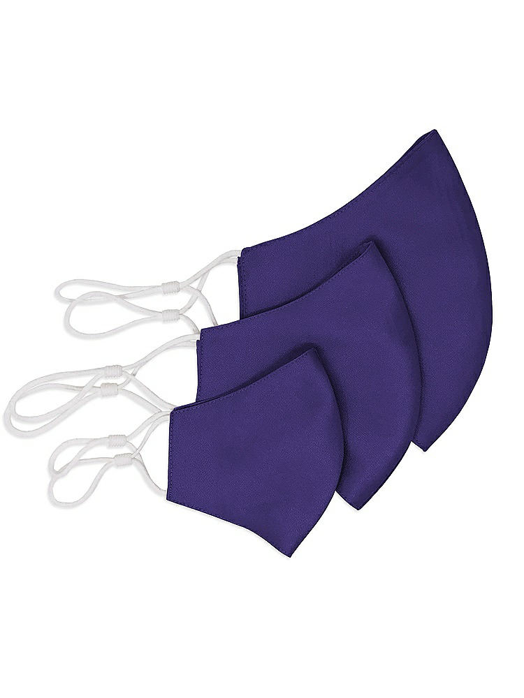 Back View - Grape Satin Twill Reusable Face Mask