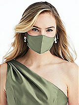 Alt View 2 Thumbnail - Sage Satin Twill Reusable Face Mask