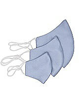 Rear View Thumbnail - Sky Blue Satin Twill Reusable Face Mask