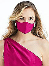 Alt View 2 Thumbnail - Think Pink Satin Twill Reusable Face Mask