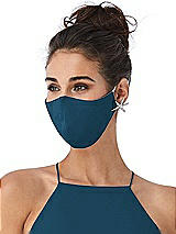 Alt View 2 Thumbnail - Atlantic Blue Crepe Reusable Face Mask