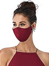 Alt View 2 Thumbnail - Burgundy Crepe Reusable Face Mask